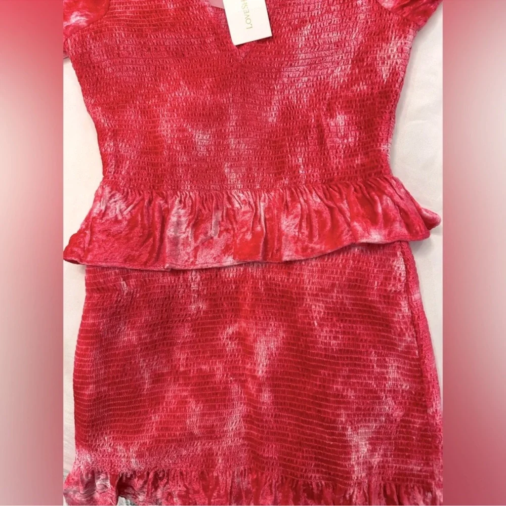 NWT Loveshackfancy Evan dress grenadine pink XS - Picture 13 of 15